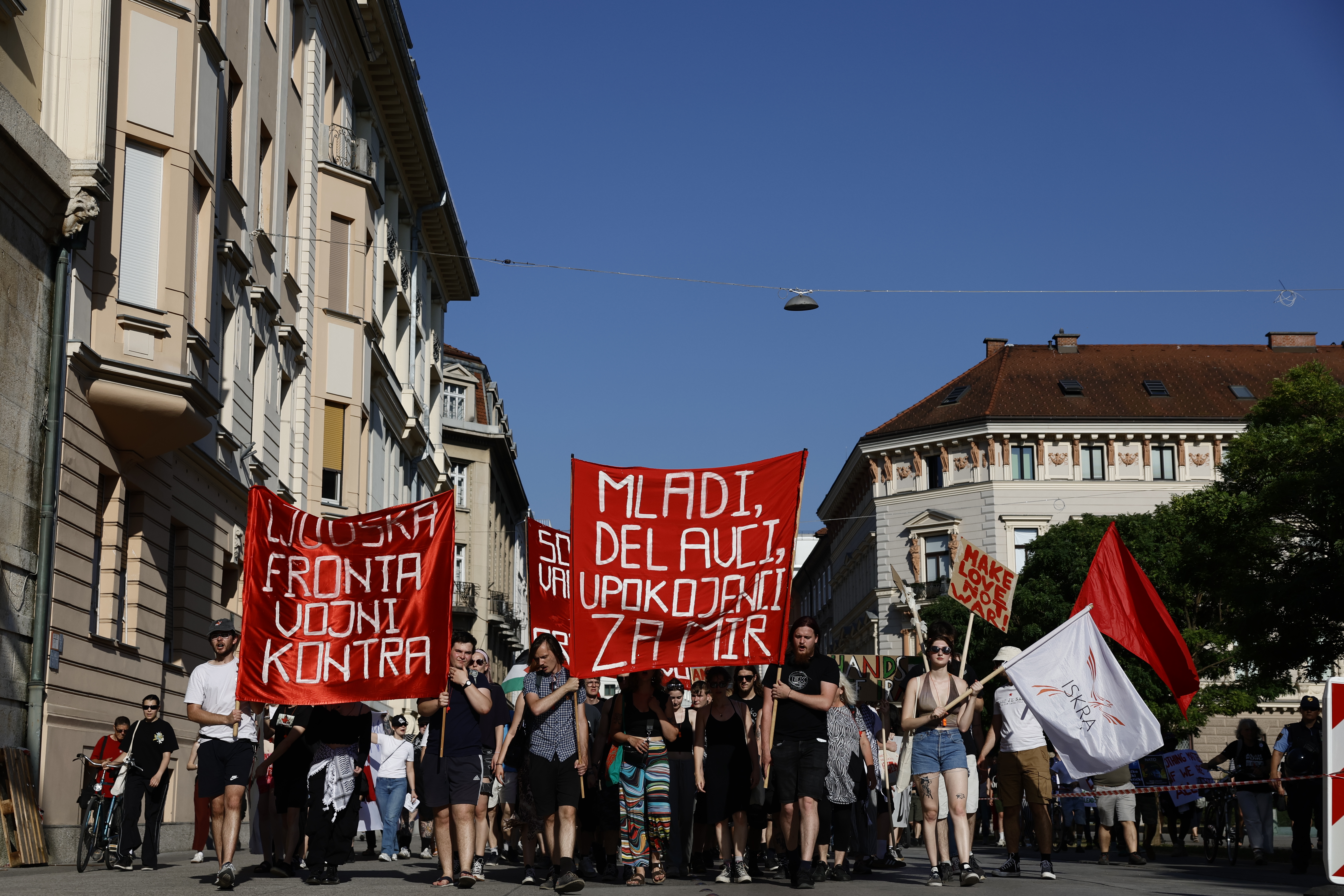 Protest proti oboroževanju, militarizaciji in Nato paktu v Ljubljani